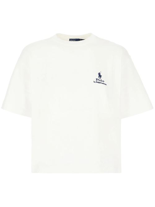 White embroidered logo t-shirt POLO RALPH LAUREN | 211959114001